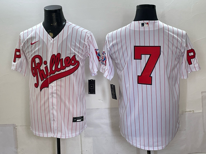 Men 2026 Philadelphia Phillies #7 white Game Nike MLB Jersey 080600->philadelphia phillies->MLB Jersey